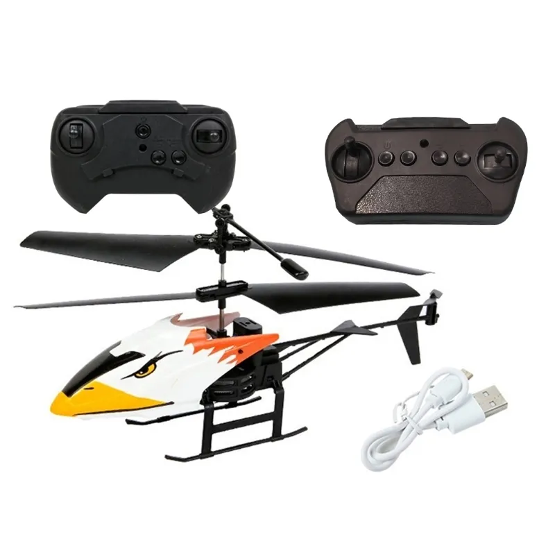 L38E 2 Kanal Mini USB RC Helikopter Uzaktan Kumanda Uçak Drone Model Işık Ile 220321