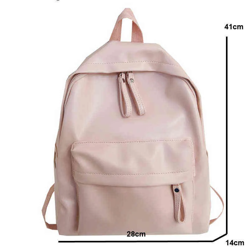 HBP Backpack Style Bagfashion Preppy Women Leather School Bag for Teen Gilr Large Capacity Travel Pu Sac a Do 220723