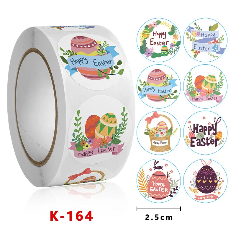 / roll Easter cute sticker diameter 2.5cm