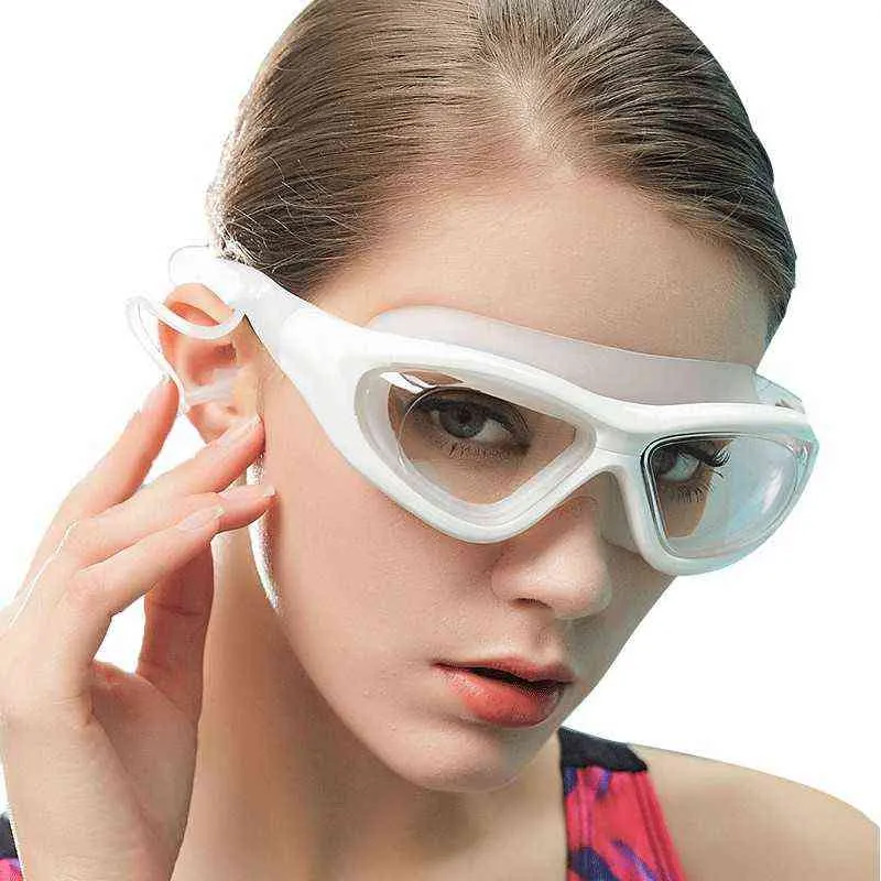 Frauen Männer Sport Professionelle Anti Nebel UV Schutz Taucher Schwimmen Brille Beschichtung Wasserdicht Einstellbare Schwimmen Gläser 2021 G220422