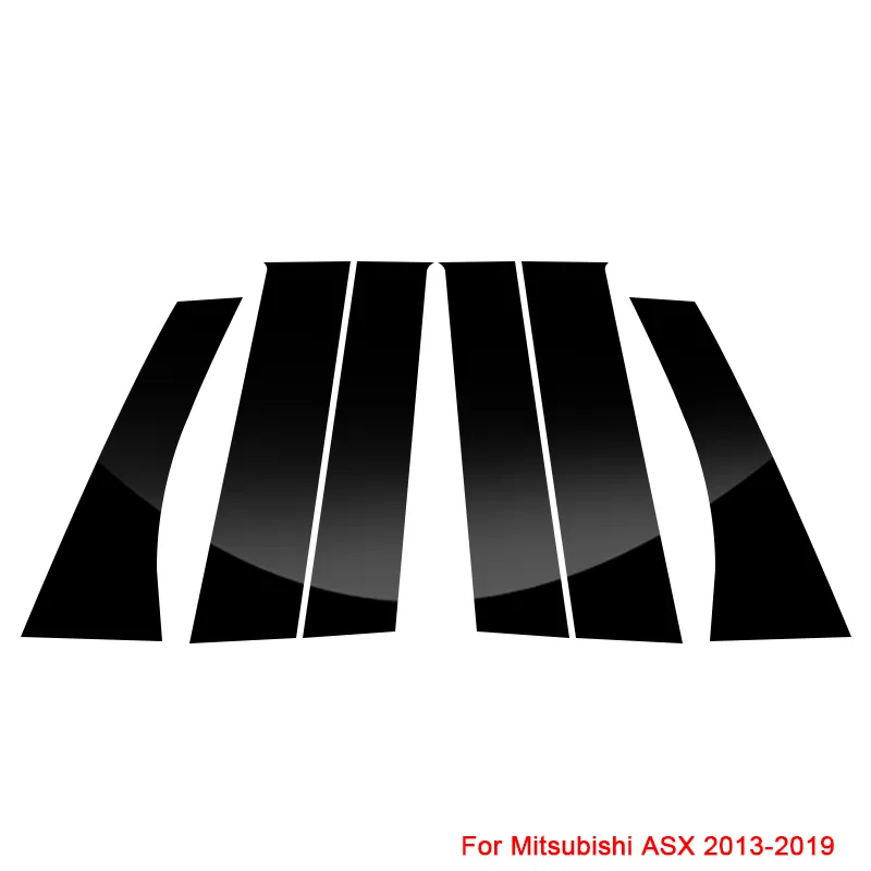 Araba Pencere Merkezi Sütun Sticker PVC Trim Antiscratch Film Mitsubishi ASX Outlander ZJ ZK 2013 Presen Otomatik Accessories7892222