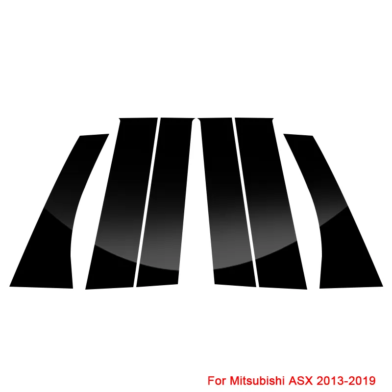 자동차 윈도우 센터 기둥 스티커 PVC Mitsubishi ASX Outlander ZJ ZK 2013Presen Auto Accessories 4068419를위한 스크래치 필름.