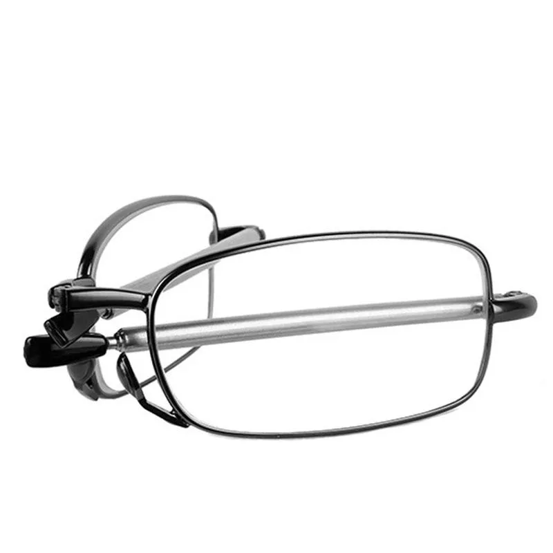 Okulary przeciwsłoneczne mini design do czytania okulary mężczyźni Kobiety składanie małej ramy czarny metal z oryginalnym boksunglassess277f