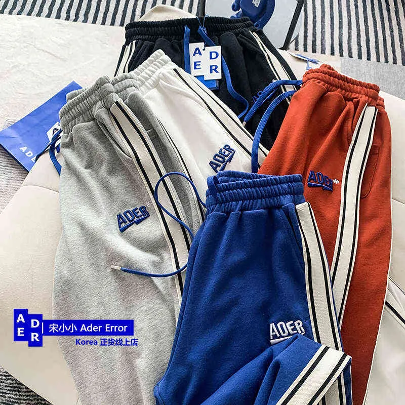 2022 NEW High Quality embroidered Sweatpants striped patchwork Pant Men Women Jogger Pants