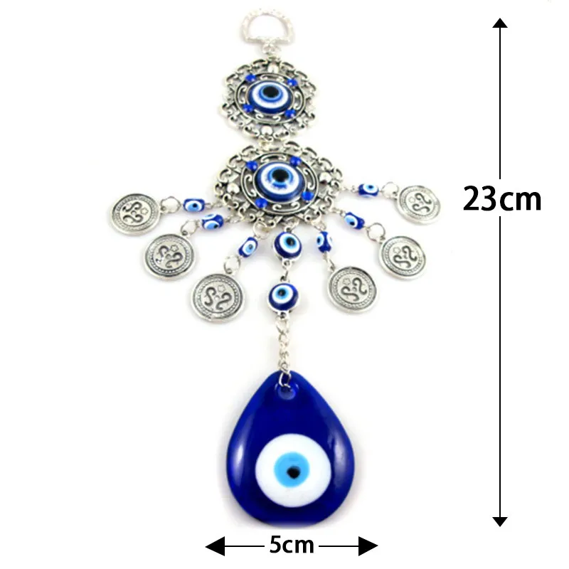 Turkse blauwe ogen amulet muurbescherming hangende decoratie gelukkige hanger windtims ornament tuin huisdecoraties 220813