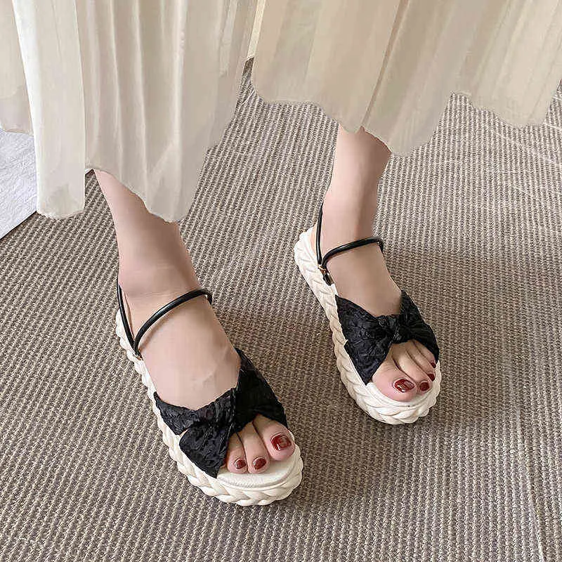 2022 Summer Designer Brand Slippers Chunky Women's Sandals High Heels High Heels Dress Walking Flip Flops Slippers Women's Shoes Y220412