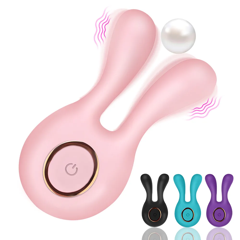 NIPPLE DUAL STIMULATHER G SPOT CLITORIS MASSAGER 12 vibrationslägen Rabbit Penis Vibrator för kvinnor Vuxna kvinnliga onanatorer