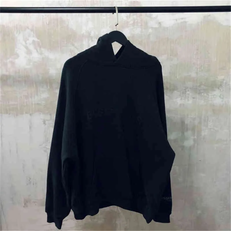 2022 두꺼운 직물 양털 계절 6 까마귀 남자 여자 땀 셔츠 고품질 Ye Hoodie Blank Solid Pullovers T220721