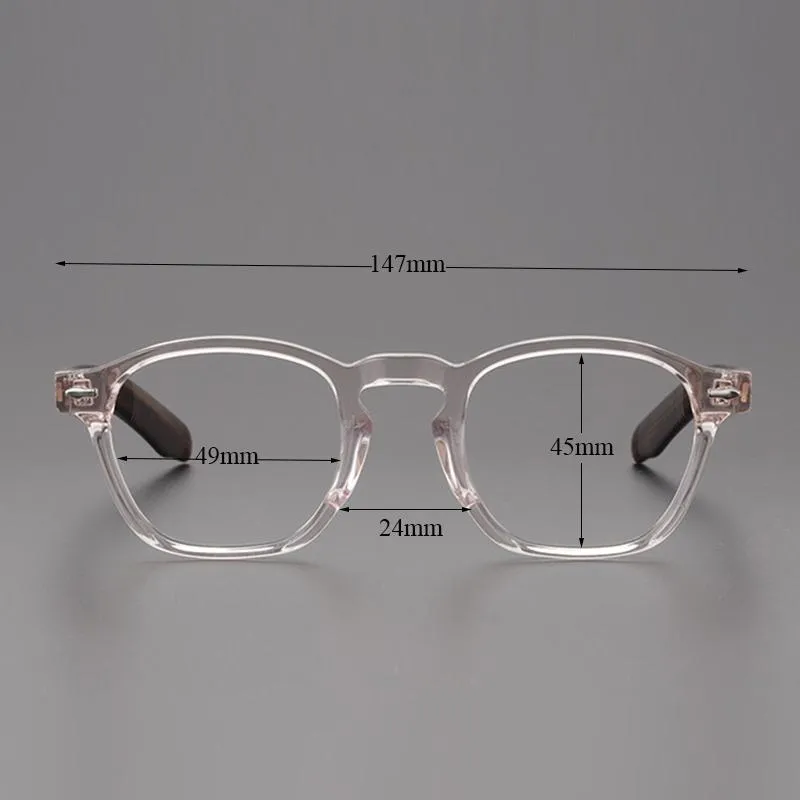 Modne okulary przeciwsłoneczne ramy Jacqus vintage okulary optyczne dla mężczyzn seria Zefirin seria ręcznie wykonana w Japonii Żółwu Myopia Myopia Okugla2100