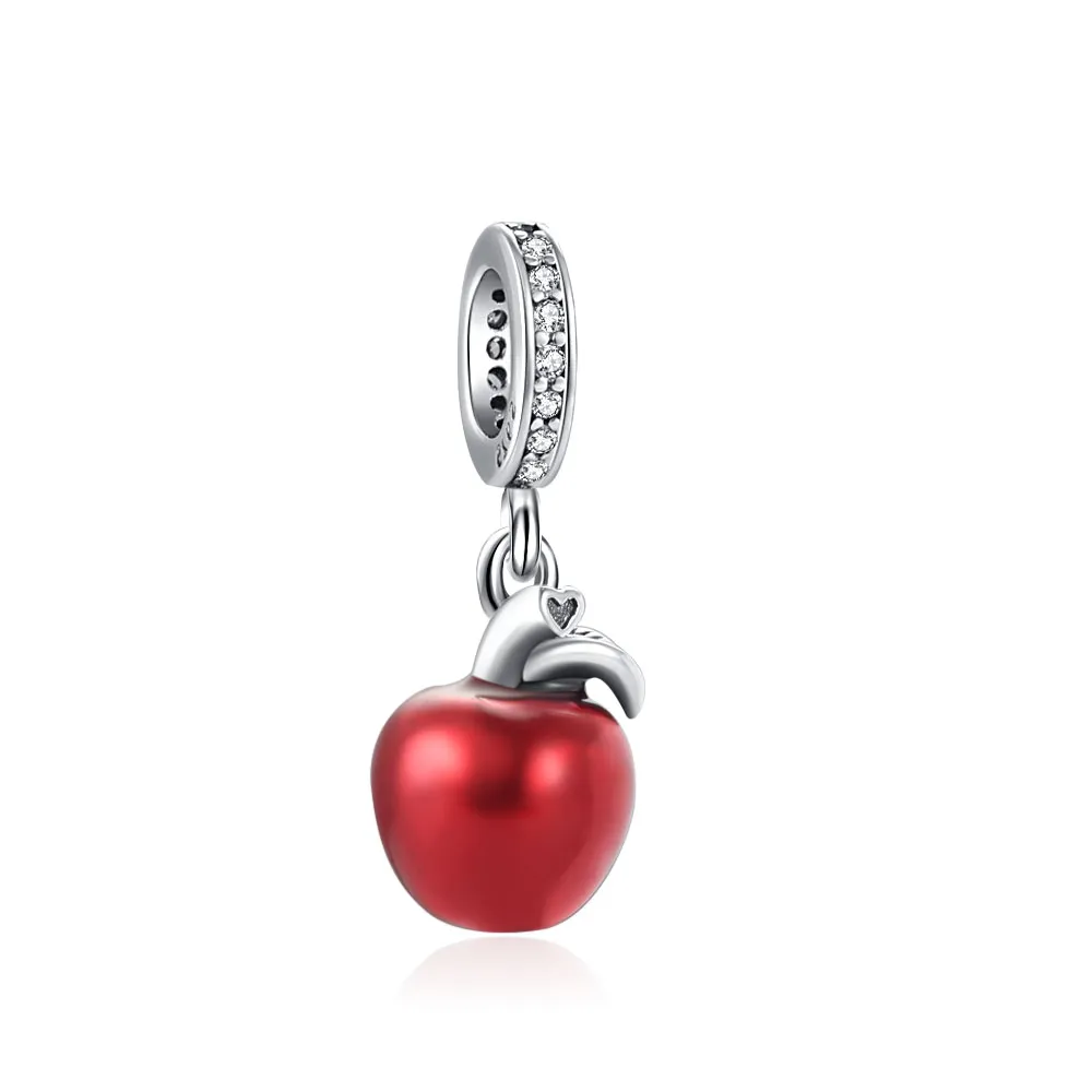  925 Plata Fit Pandora Charm 925 Pulsera Fruta Limón Apple charms set Colgante DIY Joyería de cuentas finas