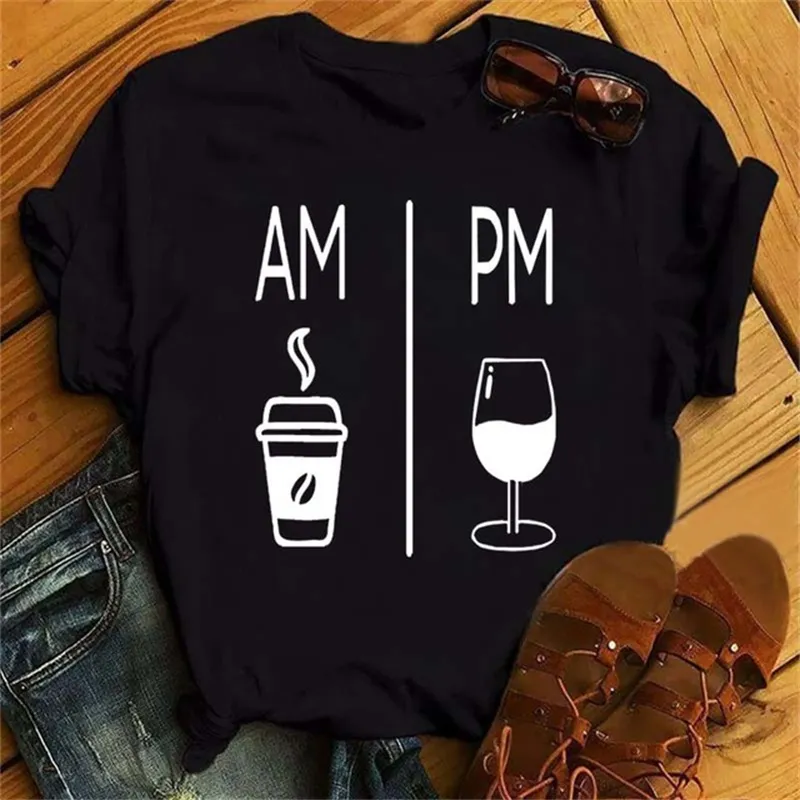Rose Gold Wine Glasses Tshirts feminino short -shortheeve camiseta de vinho copo de vinho engraçado T