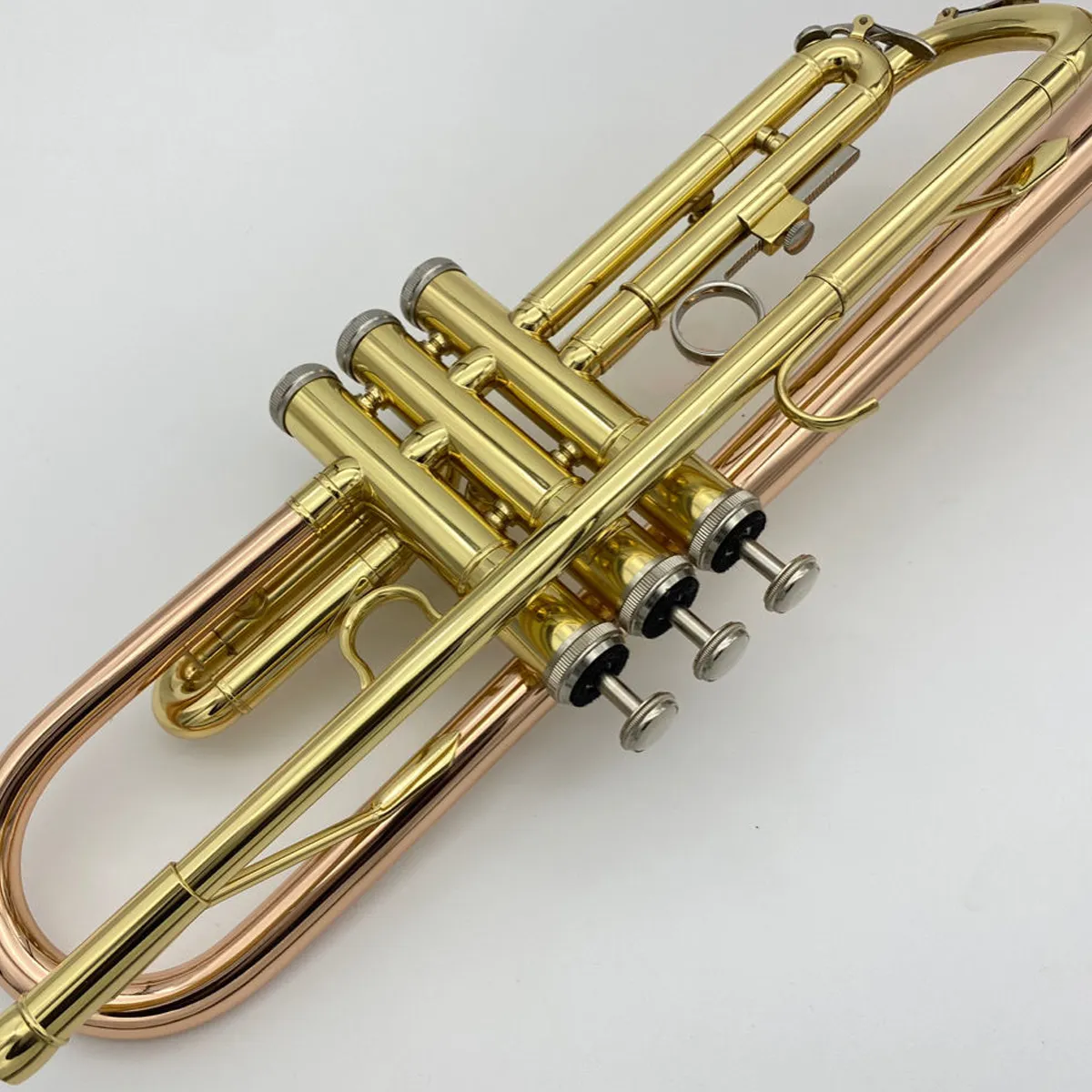 Strumento di tromba professionale di alta qualità i principianti suonare la presa inversa del fosforo in bronzo a goldna.