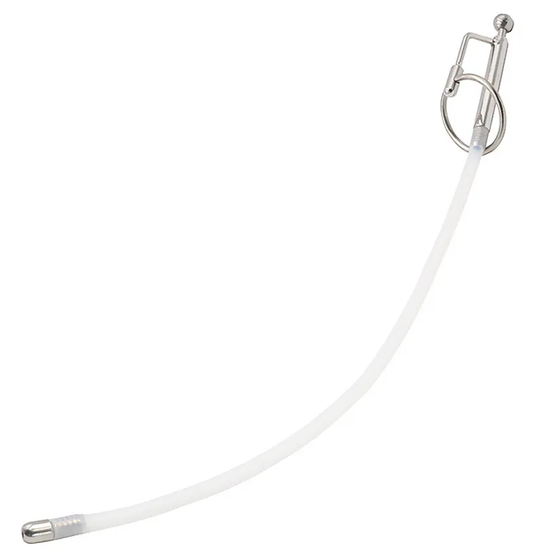 Stimulateur de dilatateur uréthal super long, bouchon de pénis en métal, cathéter doux, sons de chasteté, plug de coq, jouets sexuels pour hommes masturbateurs 220708