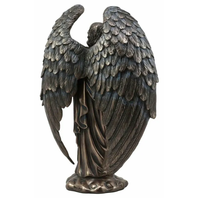 Bronzefarbener Seraphim, sechsflügeliger Wächter mit Schwert und Schlange, großer Engel, Statue, Kunstharz, Statuen, Heimdekoration, Dekoration 220617