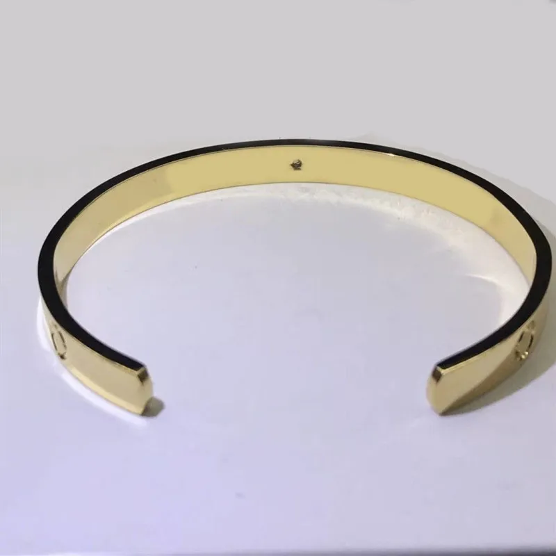 فتح C bangle مفك البراغي الفولاذ المقاوم للصدأ زوجين الذهب الرجال الرجال أزياء المجوهرات عيد الحب هدية للملحقات صديقة الجملة بالجملة