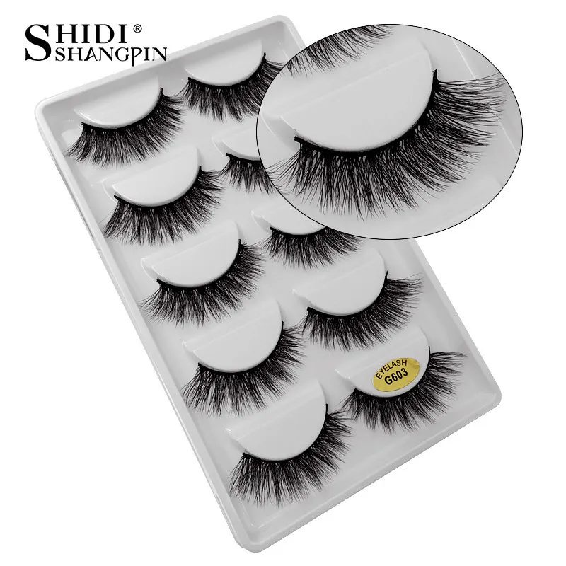 50 par grossistfabriksprisögonfransar Handgjorda False Eyelash Natural Long 3D Mink Lashes Makeup Faux Cils 220607