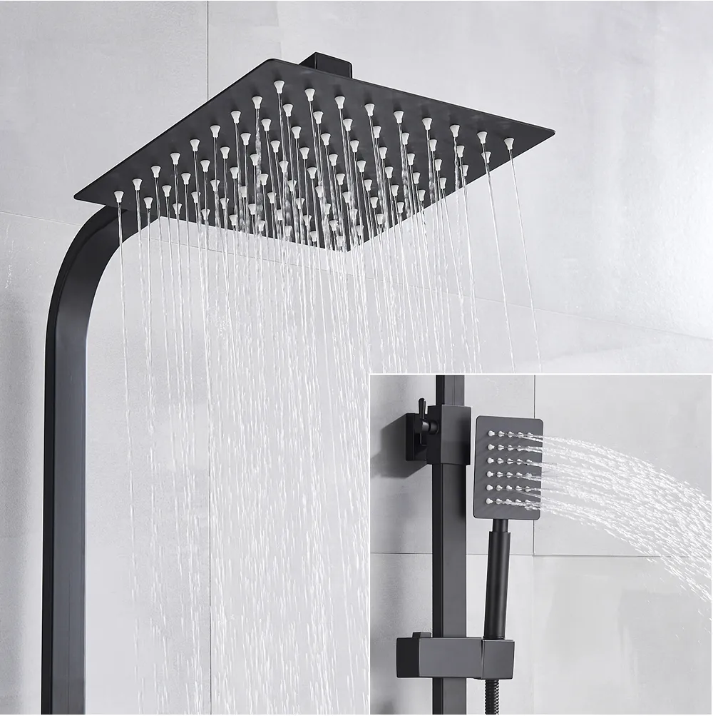Chrome Bathroom Faucet Wall Mounted Rainfall Shower Set Showers for Bathroom Furniture Sets Bathroom Faucet Wall Bathtub