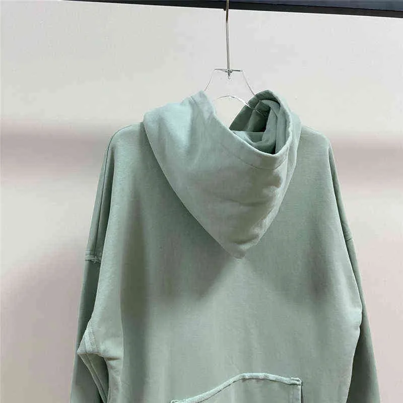 Ice Color Mint Green Anti-Cut Terry Hoodie Hommes Femmes Haute Qualité Mode Casual Pull T220721
