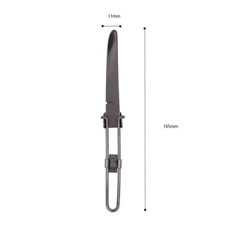 YOUGLE Outdoor Edelstahl Gefaltet Gabel Löffel Messer Picknick Camping Geschirr Geschirr Y220530