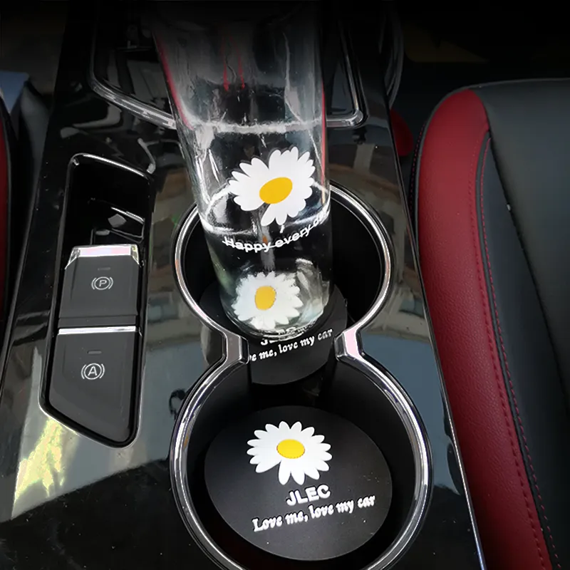 Universal fordonsvatten kopp flaskhållare Anti-halk pad matta kiseldioxid gel cup anti slip för bmw bil inre tillbehörsstil