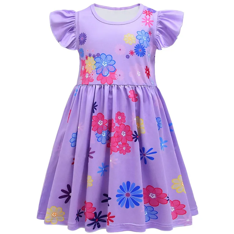 Mirabei filles robe été Isabela fleur princesse sac gratuit enfants vêtements bébé tenue décontracté 220426