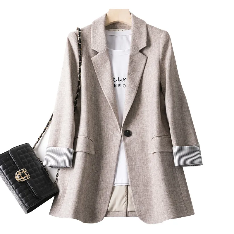 Senhoras de manga longa Spring Casual Fashion Business Suits Work Office Blazer Women Coats Mulher Jaqueta 220720