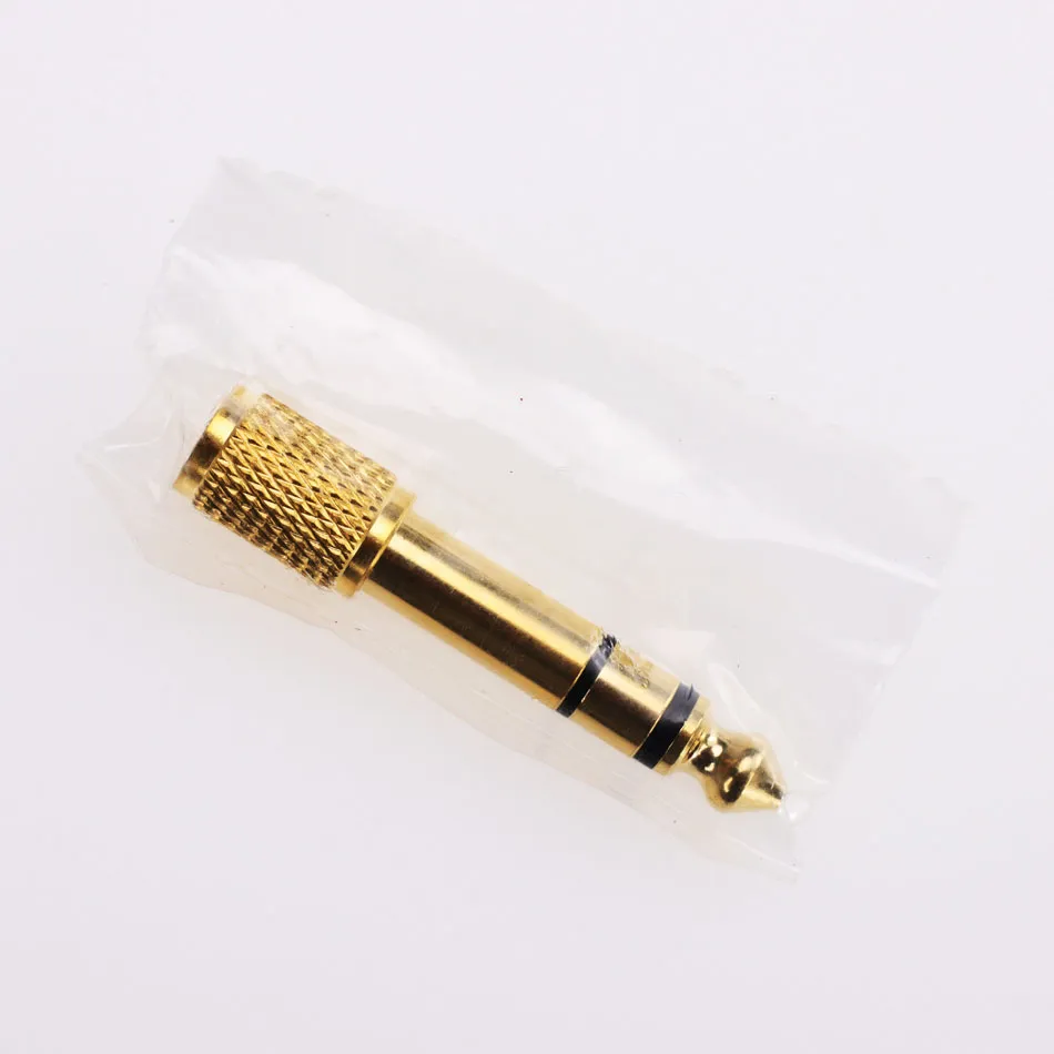 6.35mm Male Plug to 3.5mm Female Connector Headphone Amplifier Stereo Audio Adapter Microphone AUX Converter