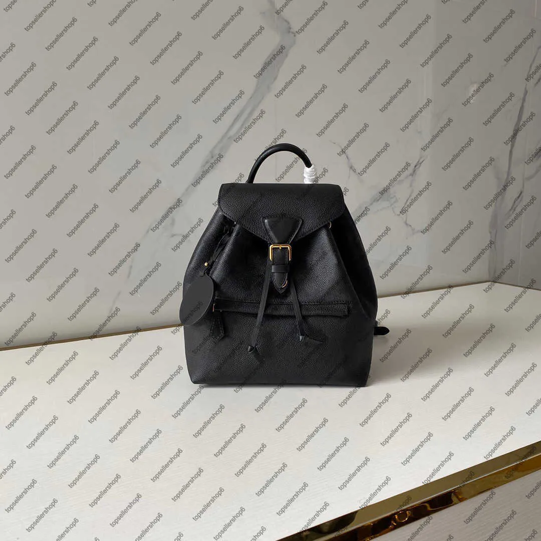 M45501 M45397 MONTSOURIS PM elegant women genuine cowhide leather emobss canvas buckle backpack satchel purse shoulder bag243e