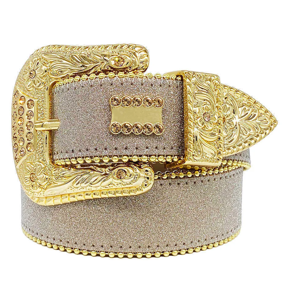 Ceintures de mode pour femmes Designer Hommes Ceinture en strass Bb Simon avec strass bling comme cadeau219W