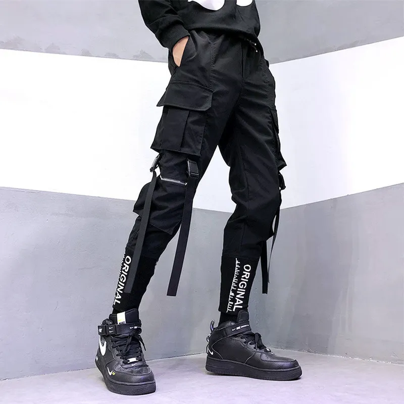 Streetwear Mens Multi Pockets Cargo Harem Hip Hop Casual Man Track Joggers Trousers Fashion Harajuku Men Pants 220705