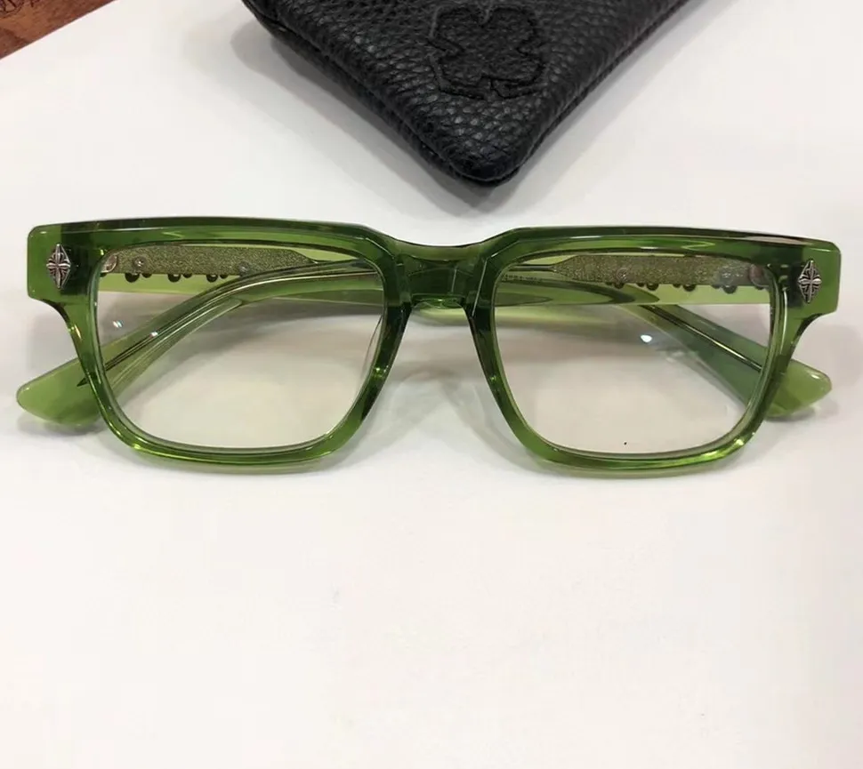 Marca designer óculos ópticos moda retro óculos quadros para homens mulheres grosso miopia óculos quadro masculino artesanal eyew297h
