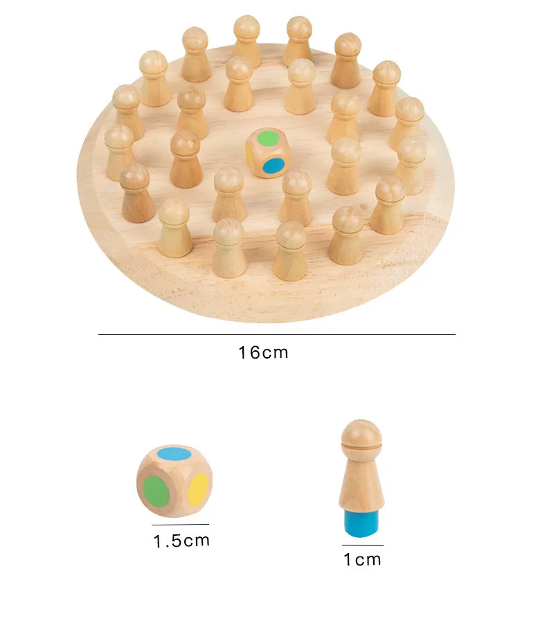 Bambini in legno Memory Match Stick Scacchi Fun Color Game Board Puzzle Eonal ToyAbilità cognitiva Giocattoli di apprendimento bambini 220621