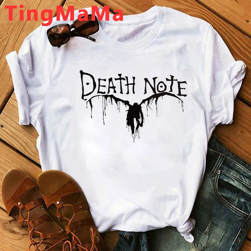 Anime japonais Tshirt Death Note T-shirt Hommes Kawaii Dessin animé Été Tops Misa Amane T-shirts graphiques Harajuku Unisexe Tshirt Mâle 220526