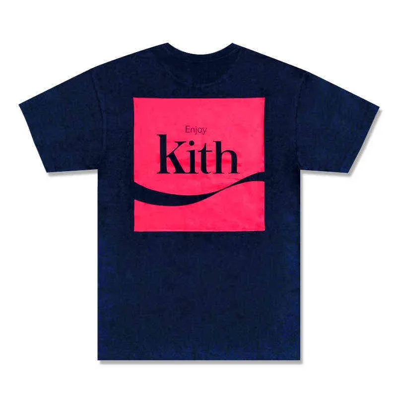 KITH NEW YORK LIMITED ROUNTE VOLTAR MANES CURTAS MENINAS DE VERÃO E MULHERES DESIGNAÇÕES SEMOS NICHOS TOPS AS LONE T-SHIRT T220725