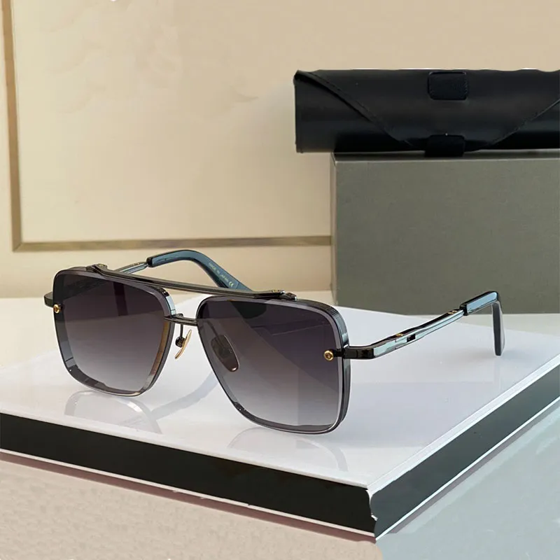Dita Mach Six Limited Designer Sonnenbrille Männer Metall Plattierung ein Spiegel -Business -Stil Sonnenbrille für Frauen klassisch Original 247U