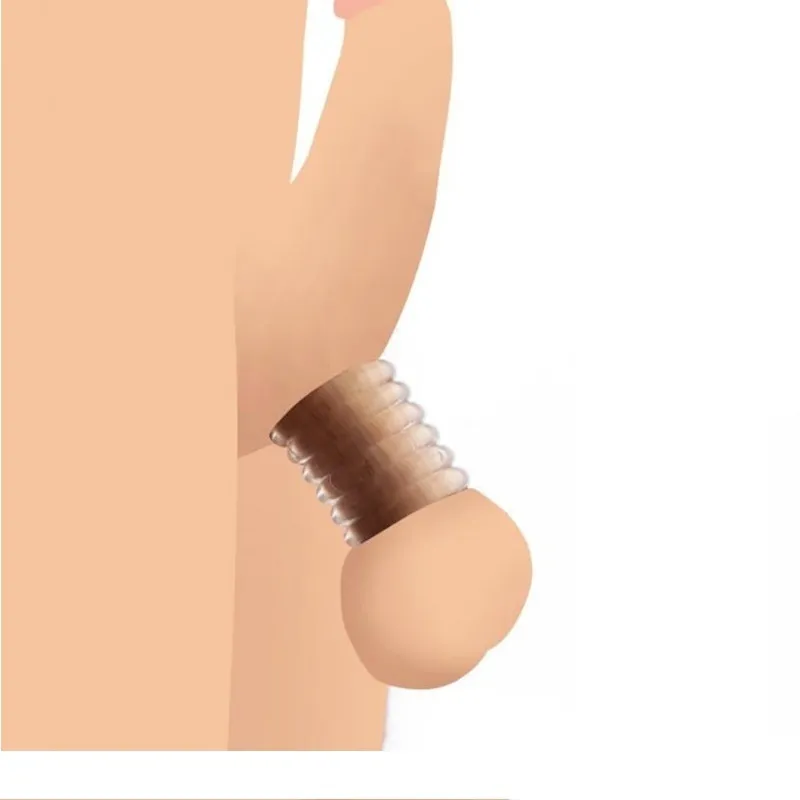 Man 6st Silicone Penis Lock Cock Ring Bondage Erektionsfördröjning Ejakulation Återanvändbar utvidgning Boll Bår Sex Toy Men W220818