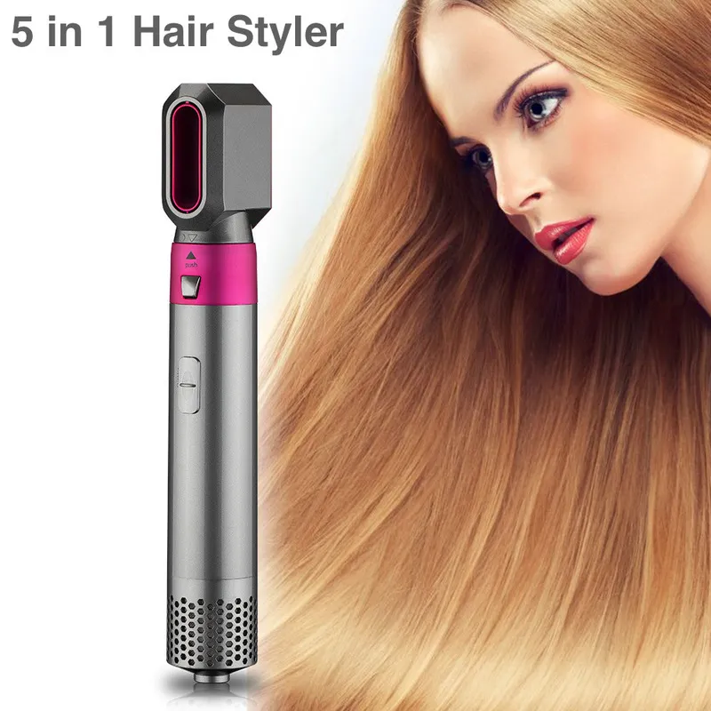 Hair Dryer Curler 5 in 1 Electric Curling Iron Hair Dryers Curling Rollers Hair Curler With Dryer And Straightening Brush 2206241705501