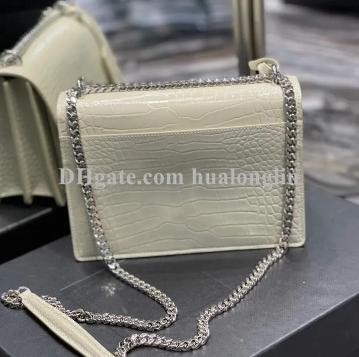 Fashion Shoulder Handbag Woman Bag Women Purse Clutch Original box lady bags handbags designer alligator274F