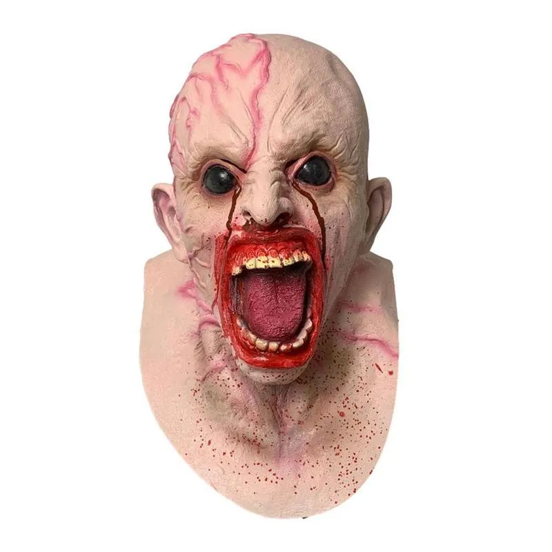 Maske Horror Kopfbedeckung Halloween Horror Maske Maskerade Ghastly Creepy Scary Party Requisiten Cosplay Zubehör 220812