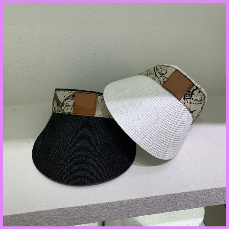 Moda Słomiany kapelusz Kobiety Designer Designer Casquette Nowy Mężczyzna Top Pusty Kapelusz Kobiet Lato Odkryty Czapki Czapki Plażowe Dostawy Regulowany D224143F