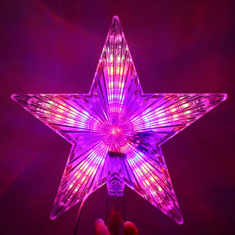 Thrisdar Choinka Top Star Fairy String Lights Christmas Star Led Garland Light na Wedding Party Garden Wakacje Decor 220408