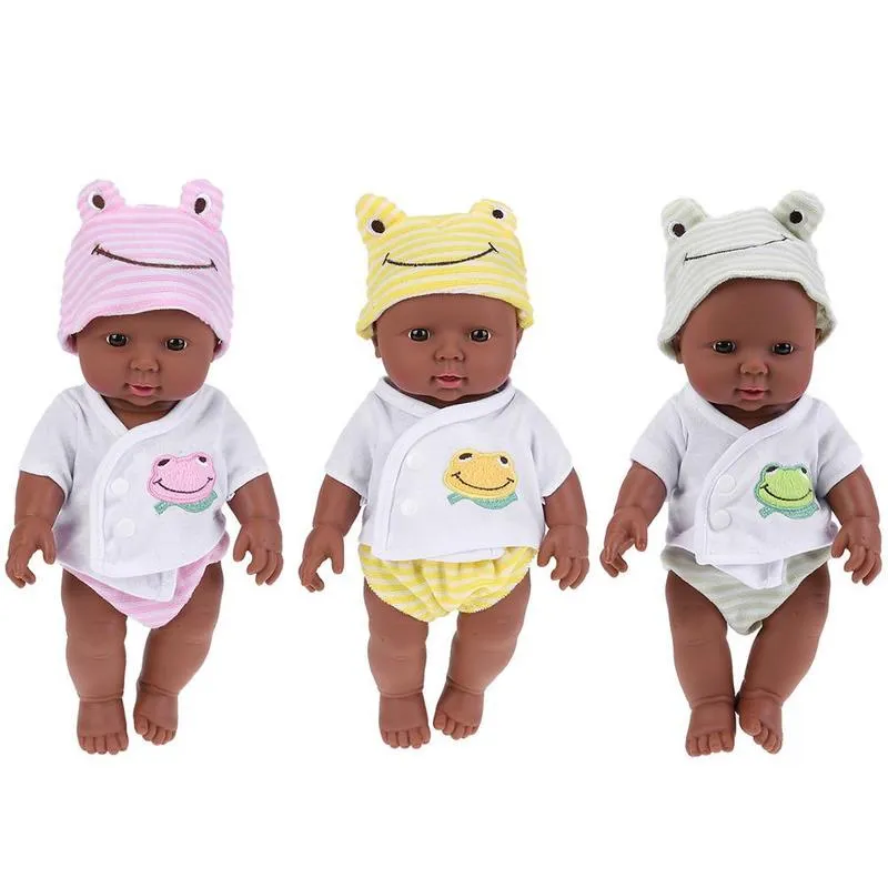 12''30cm nato Reborn African Doll Baby Simulazione Vinile morbido Bambini Giocattoli realistici 220822