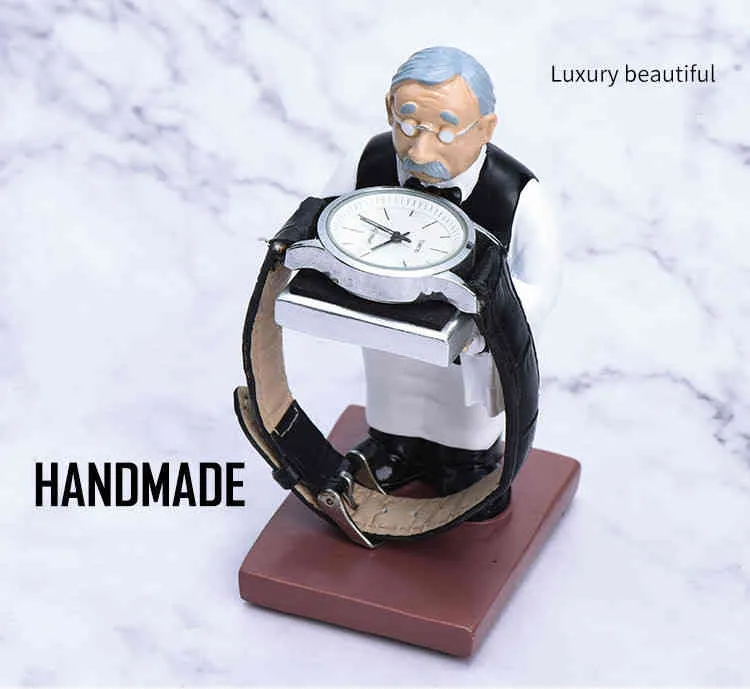 Nieuwe hars stand individualiteit oude huishoudster opbergdozen mode horloge display case sieraden gift organizer