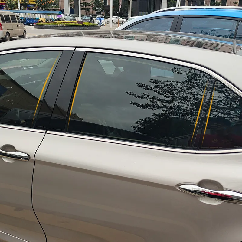 Car Window Center Pillar Sticker PVC Trim Anti-Scratch Film For Toyota Camry XV50 XV70 2006-Present External Accessories