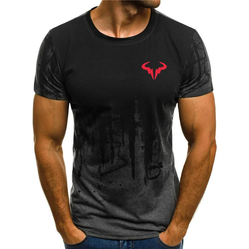 Camiseta con estampado 3D para hombre, camiseta informal de verano con cuello redondo y manga corta a la moda para hombre 220623