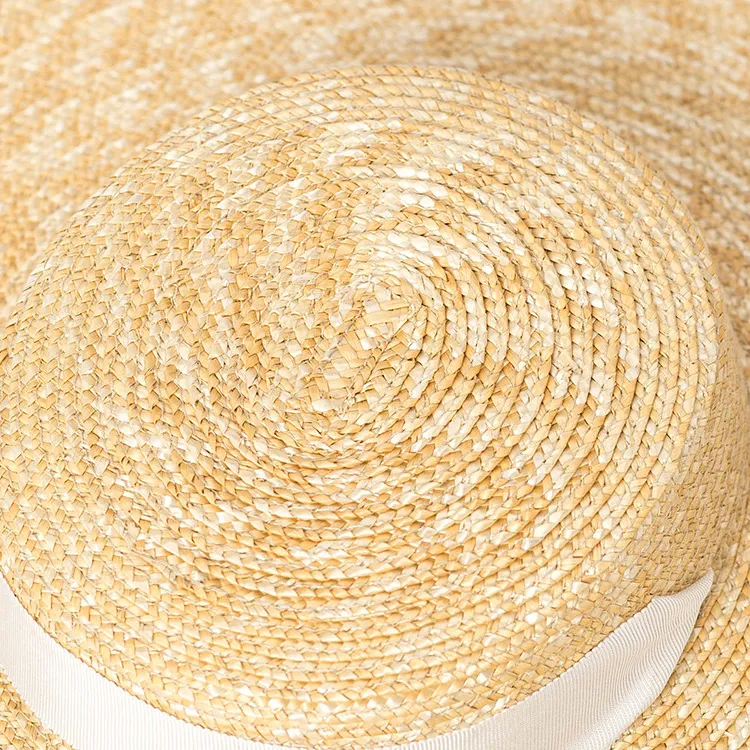 cappello estivo da spiaggia con protezione solare elegante e naturale cappello da 15 cm a tesa larga cappello da donna nastro berretto da ragazza Bow 220525