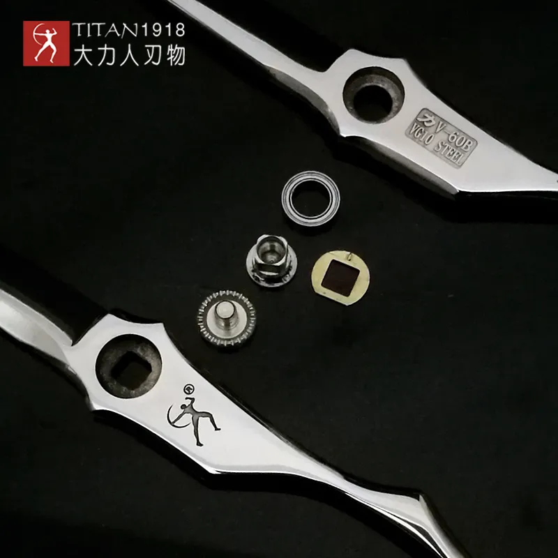 titan professional scissors hairdressing salon barber cutting japan vg10 stainless steel 220317