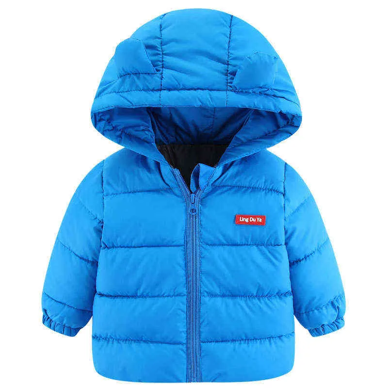 Dziewczyny Down Jackets Boys Owezyjna odzież 1-6 lat Autumn Baby Dziewczynki Kurtka chłopiec z kapturem Zima Zimowa Dzieci Kurtki J220718