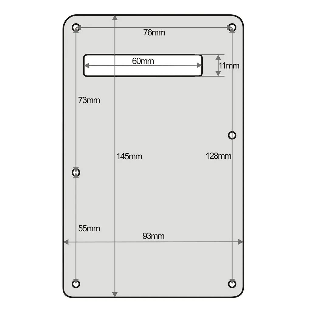 1 pli miroir matériel 11 trous SSS guitare Pickguard vis de plaque arrière pour accessoires de guitare électrique