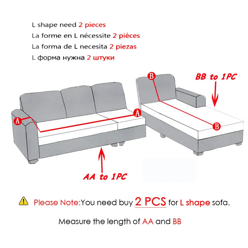 Velvet Plush L -formad soffskydd för vardagsrum elastiska möbler soffa slipcover chaise longue hörn stretch f1001 220615